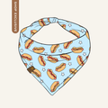 Fourth of July Hot Dogs Bandana | Cotton 4th of July Pet Bandanas for Dogs & Cats