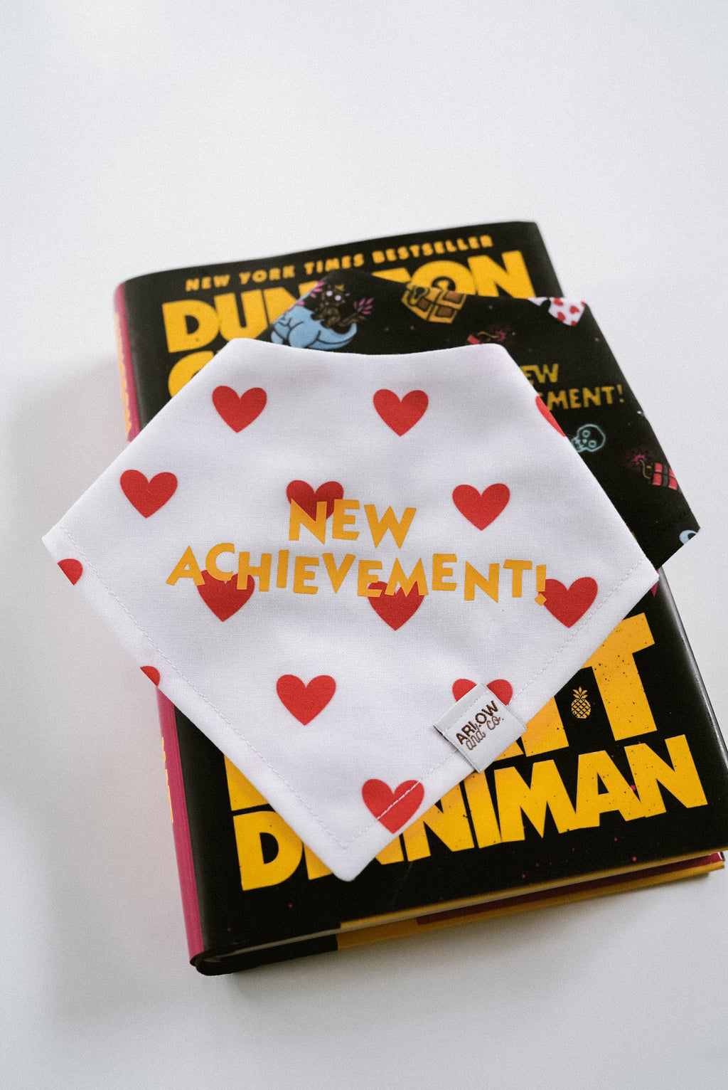 New Achievement Dungeon Crawler Carl Bandana | Cotton Bookish Pet Bandanas for Dogs & Cat