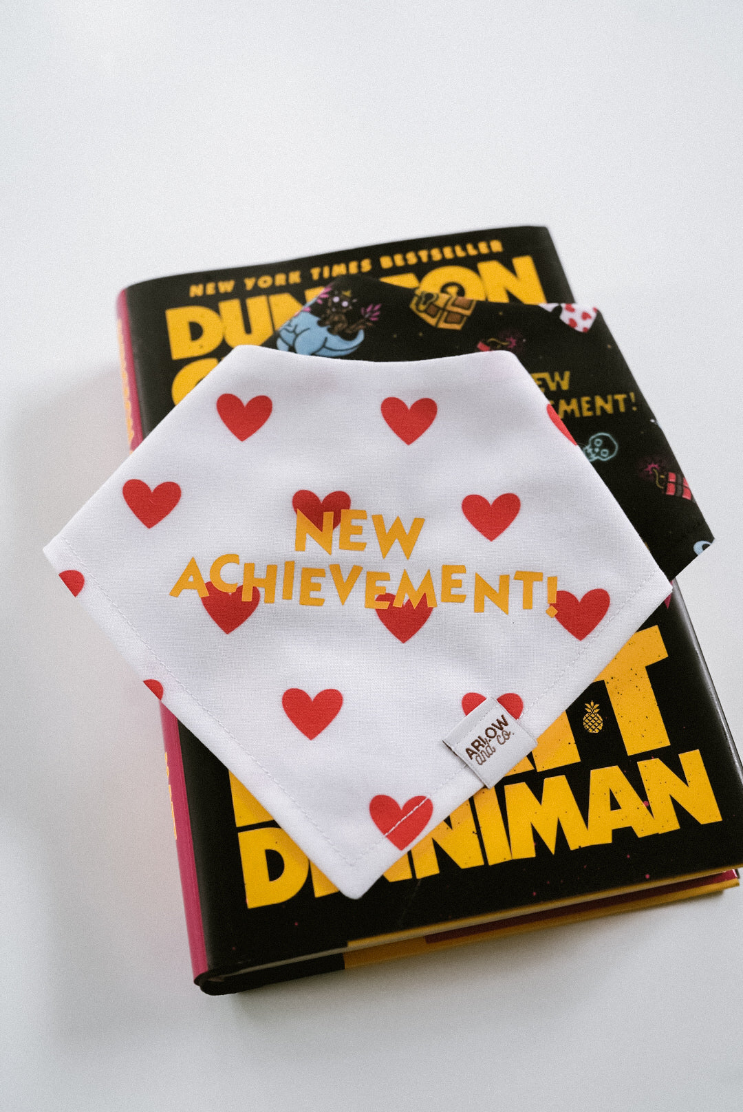 New Achievement Dungeon Crawler Carl Bandana | Cotton Bookish Pet Bandanas for Dogs & Cat