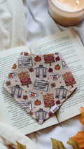 Gilmore Autumn Greetings Bandana | Cotton Seasonal Fall Coffee Pet Bandanas for Dogs & Cat
