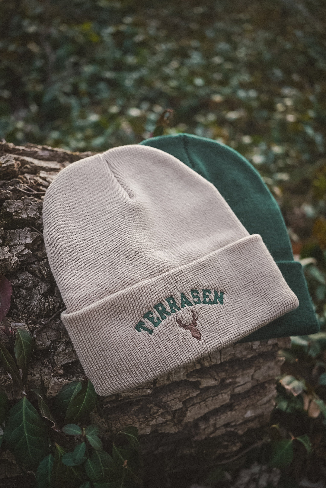 Pine & Snow Embroidered Beanie