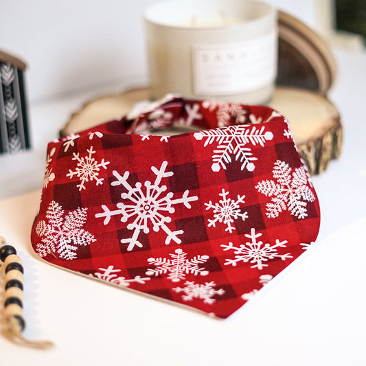 snowflake plaid bandana