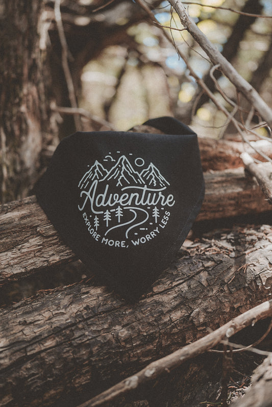 Adventure | Dog Bandana | Adventure Dogs | Outdoor Dog | Snap Bandana | Pet Accessory