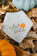 Cutest Pumpkin in the Patch Embroidered Bandana | Seasonal Fall Pet Bandanas for Dogs & Cats