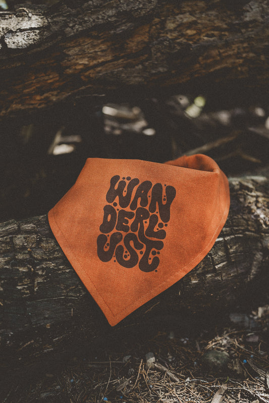 Wanderlust | Dog Bandana | Adventure Dogs | Outdoor Dog | Snap Bandana | Pet Accessory