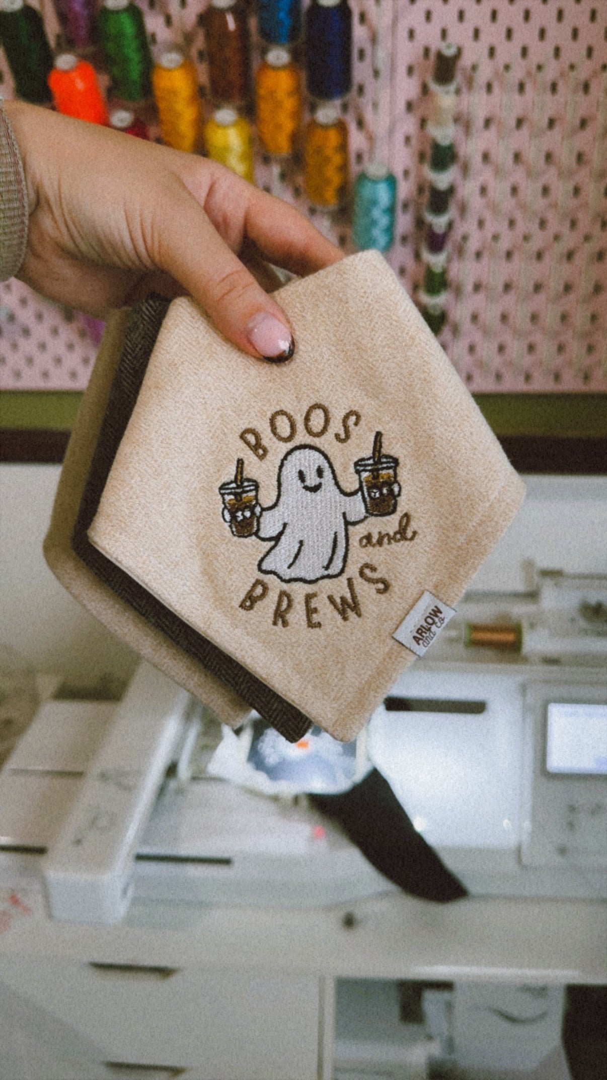 Boos & Brews Embroidered Bandana | Halloween Pet Bandanas for Dogs & Cats