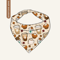 Pumpkin Spice Bandana | Cotton Seasonal Fall Coffee Pet Bandanas for Dogs & Cat