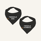 Tweedle Dee Tweedle Dumbass Bandana | Funny Cotton Sibling Pet Bandanas