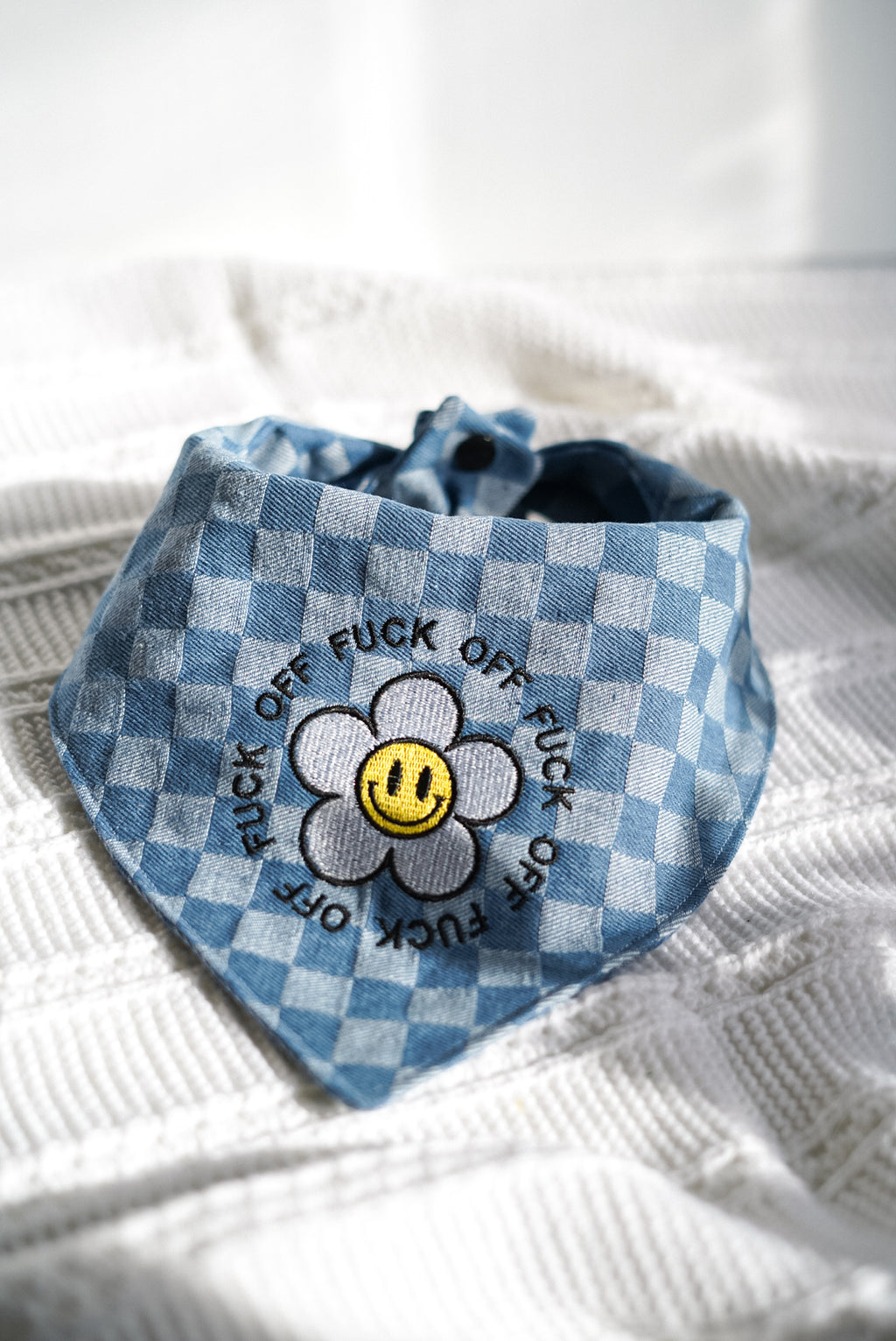 Fuck Off Embroidered Bandana | Anti-social Pet Bandanas for Dogs & Cats