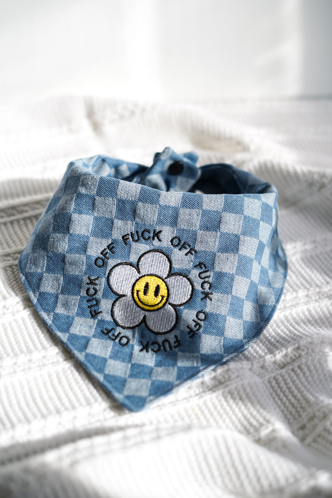 Fuck Off Embroidered Bandana | Anti-social Pet Bandanas for Dogs & Cats