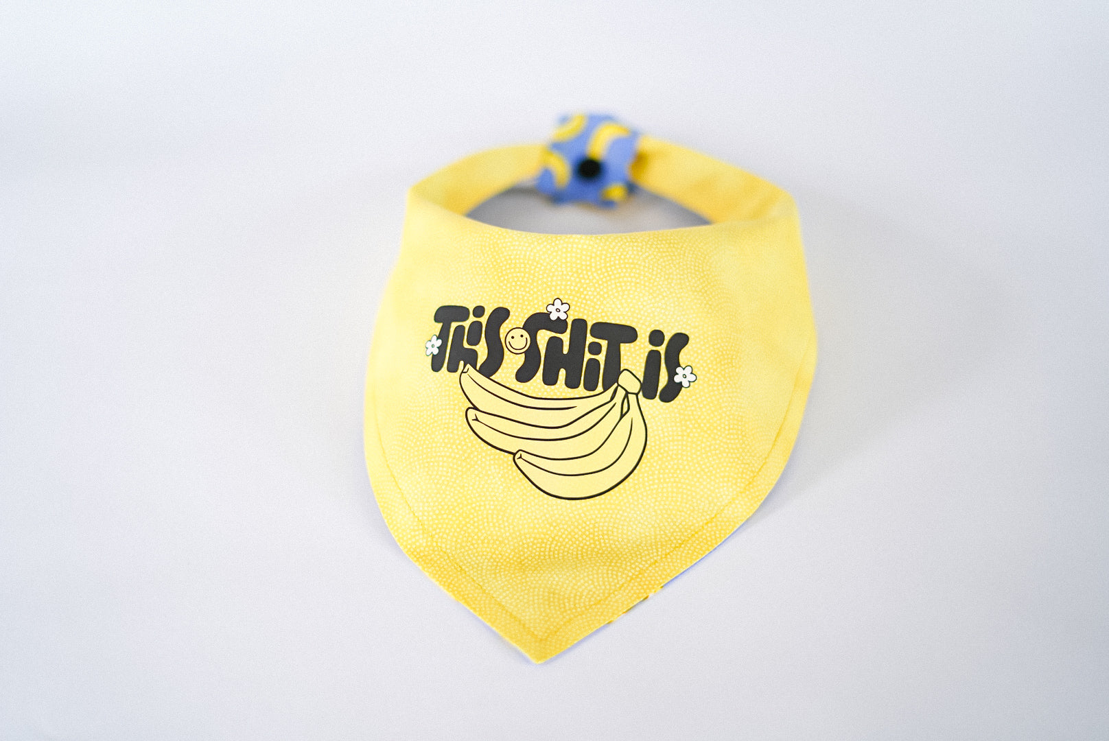 Shit is Bananas Bandana | Cotton Reversible Banana Pet Bandanas for Dogs & Cats