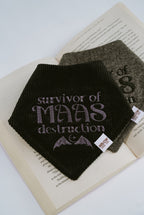 Corduroy Survivor of Maas Destruction Embroidered Book Bandana | Book Inspired Pet Bandanas for Dogs & Cats