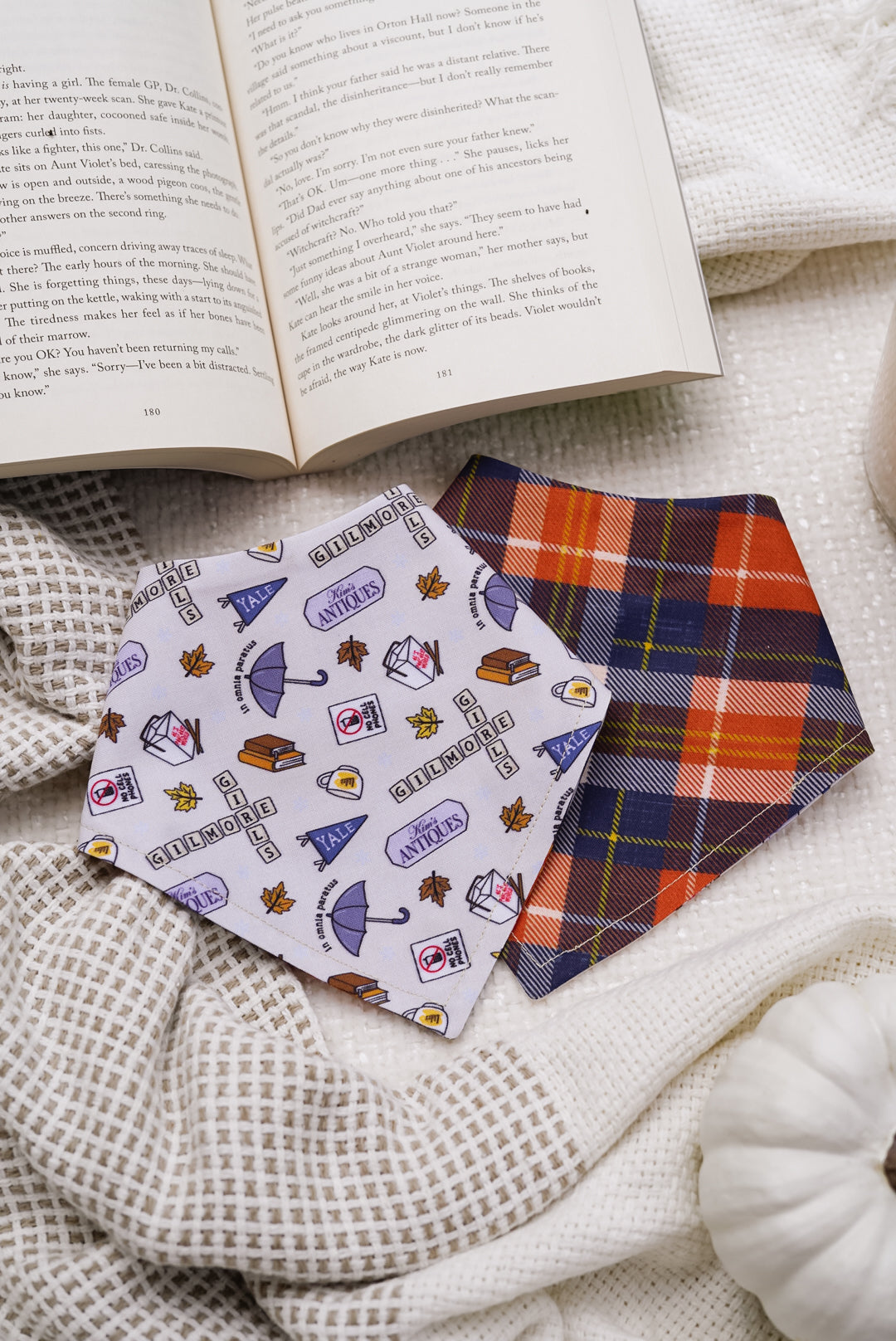 Gilmore Plaids Bandana | Reversible Cotton Fall Seasonal Pet Bandanas for Dogs & Cats