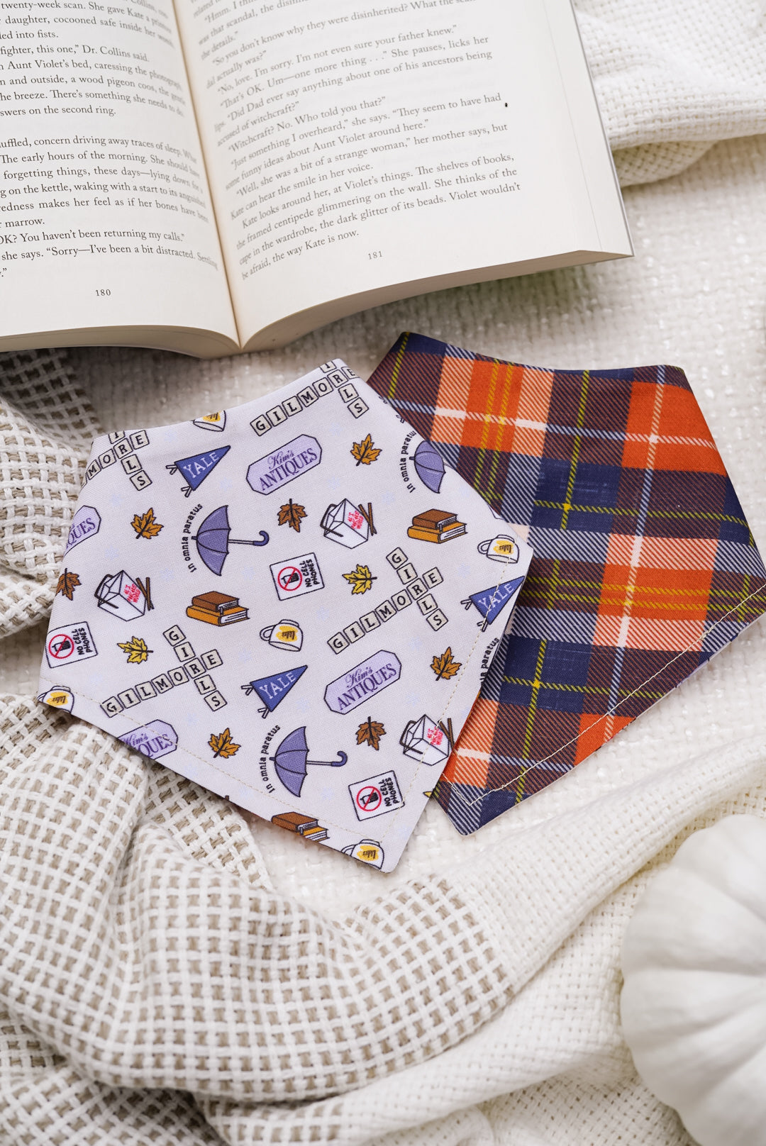 Gilmore Plaids Bandana | Reversible Cotton Fall Seasonal Pet Bandanas for Dogs & Cats