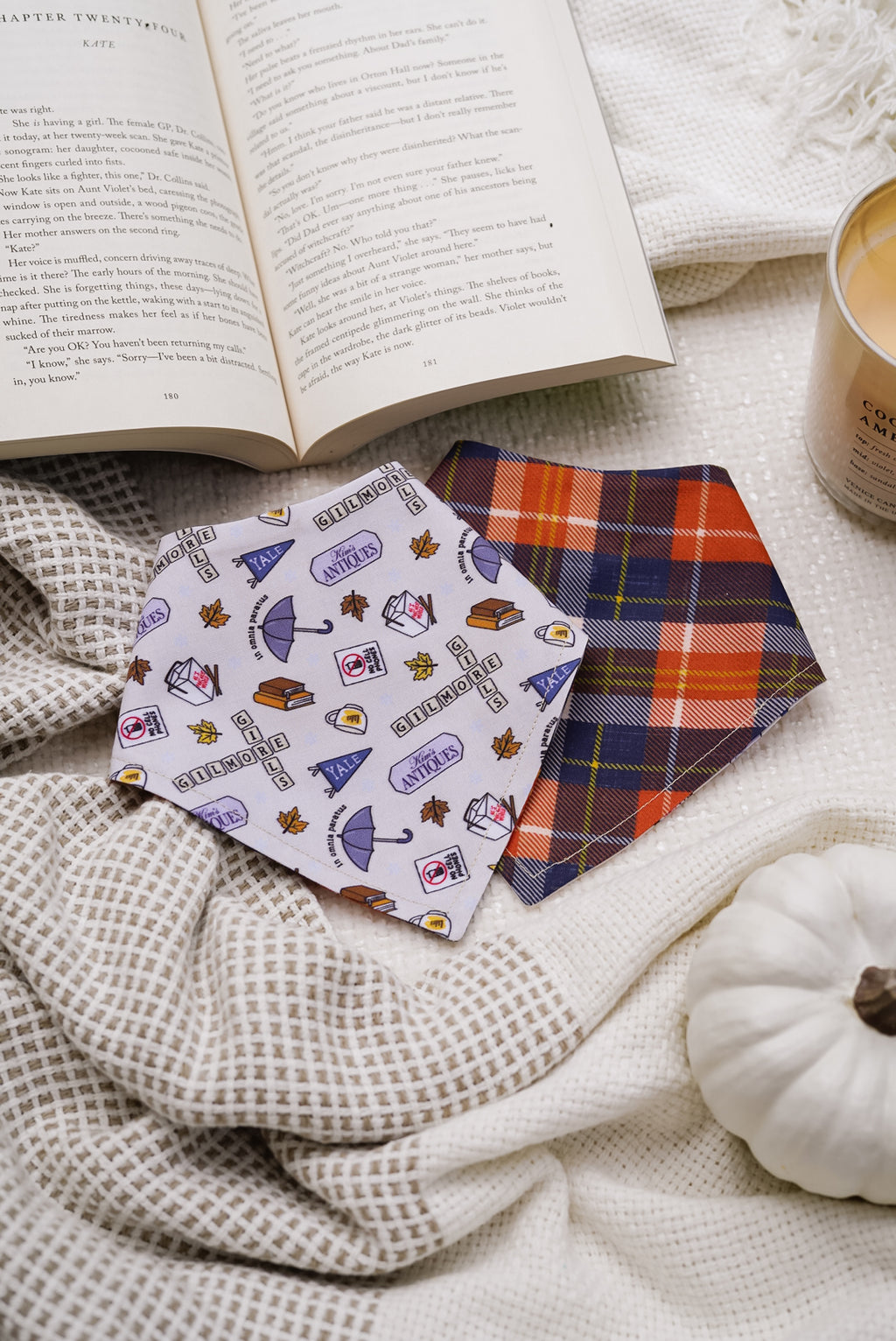 Gilmore Plaids Bandana | Reversible Cotton Fall Seasonal Pet Bandanas for Dogs & Cats