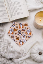 Reading Ghosties Bandana | Cotton Seasonal Fall Bookish Pet Bandanas for Dogs & Cat