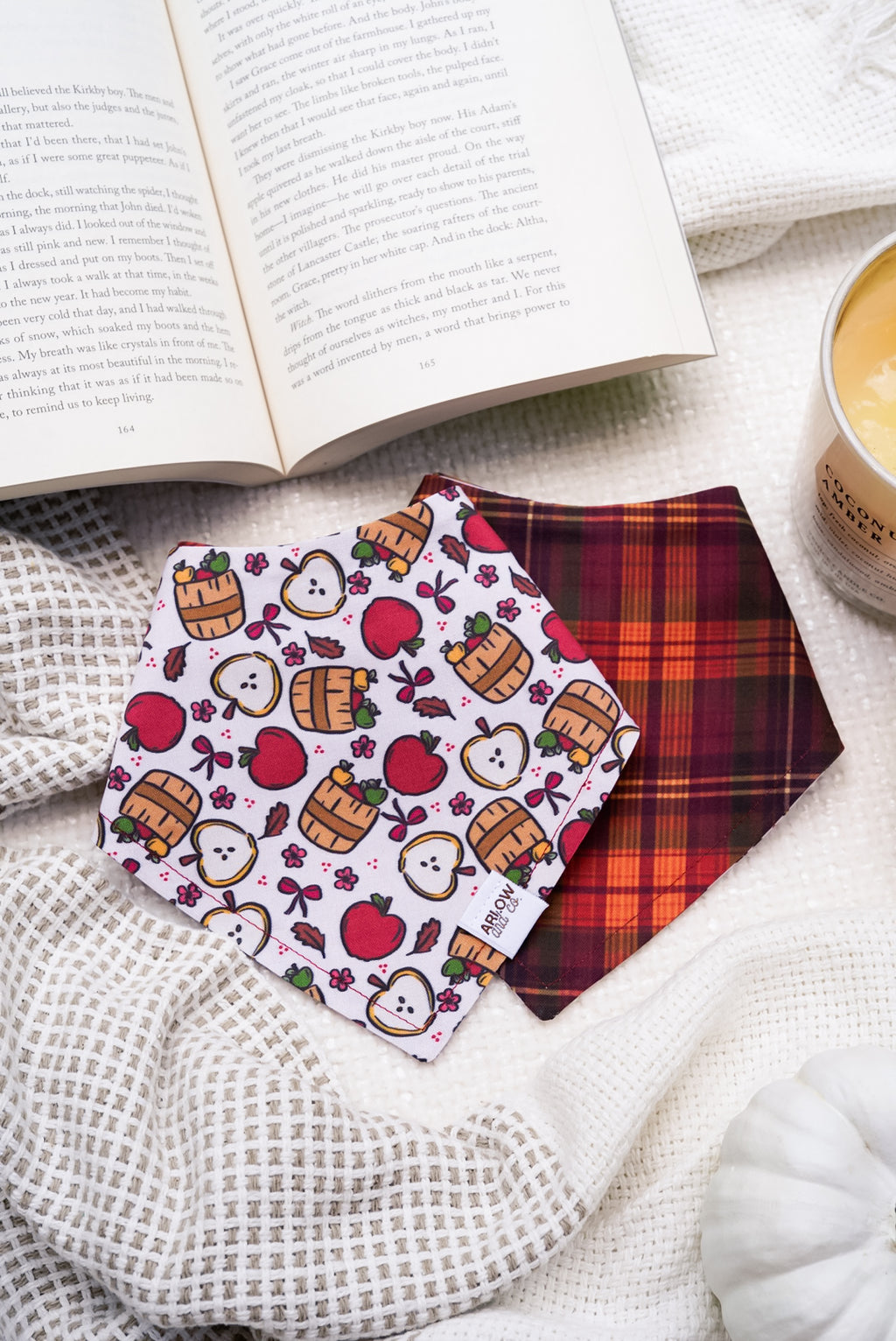 Apple Picking Bandana | Reversible Cotton Fall Seasonal Pet Bandanas for Dogs & Cats