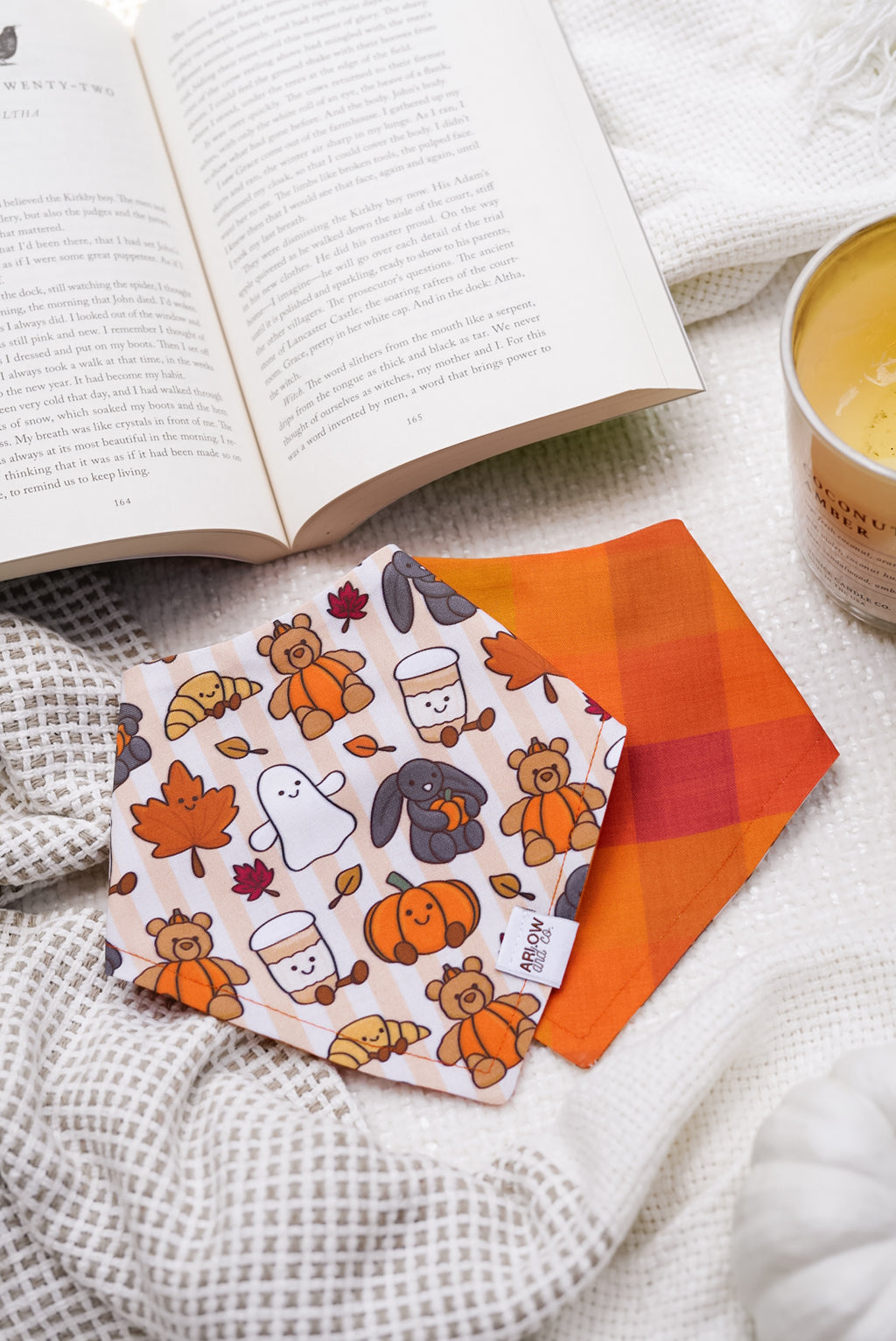 Fall Plushies Bandana | Reversible Cotton Fall Seasonal Pet Bandanas for Dogs & Cats