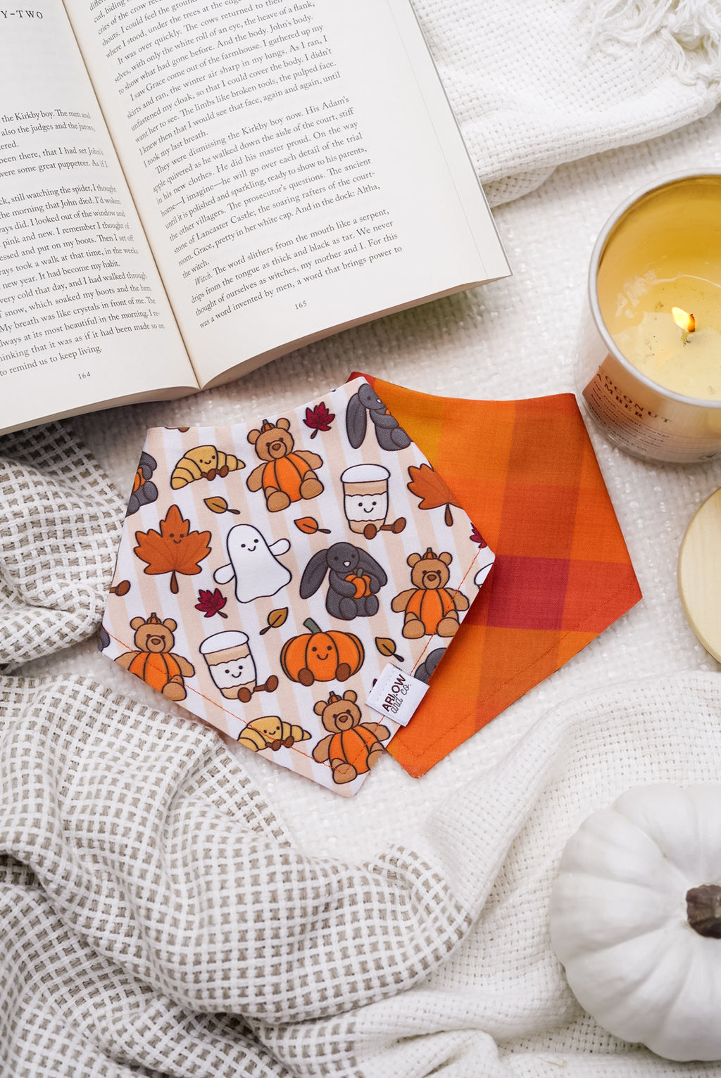 Fall Plushies Bandana | Reversible Cotton Fall Seasonal Pet Bandanas for Dogs & Cats