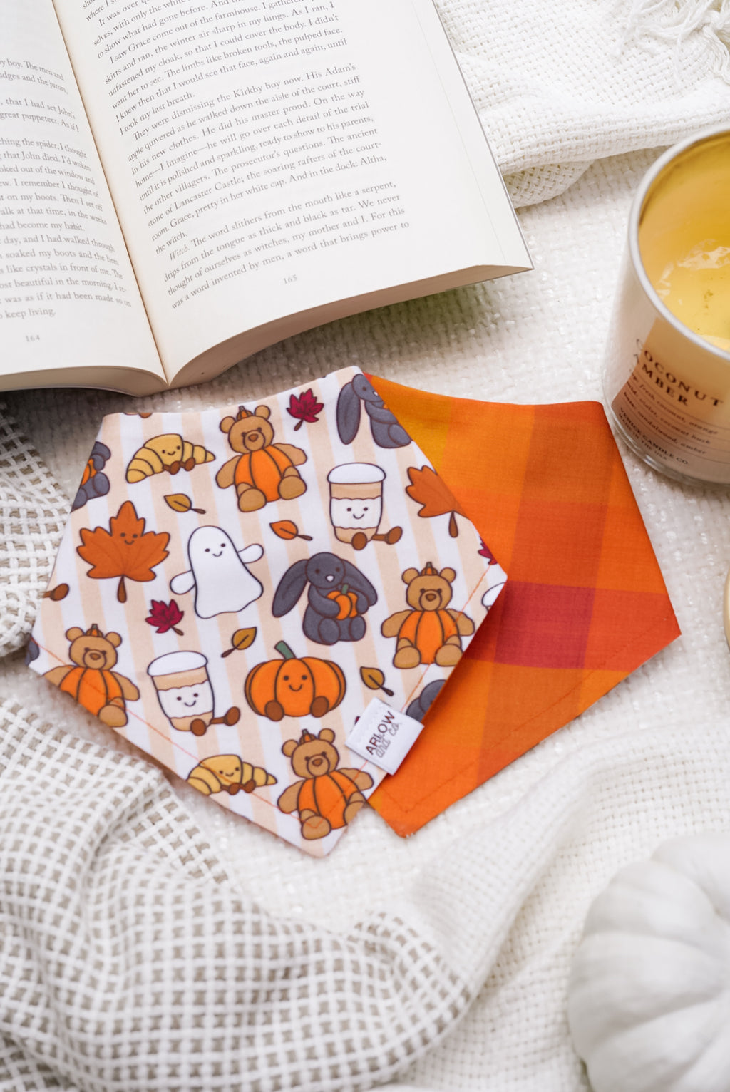 Fall Plushies Bandana | Reversible Cotton Fall Seasonal Pet Bandanas for Dogs & Cats