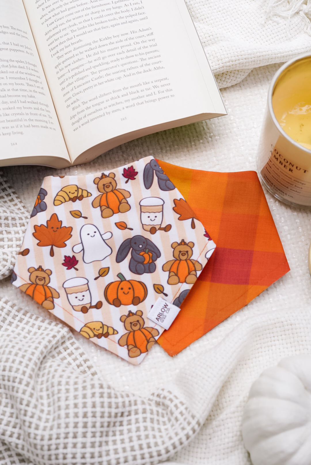 Fall Plushies Bandana | Reversible Cotton Fall Seasonal Pet Bandanas for Dogs & Cats