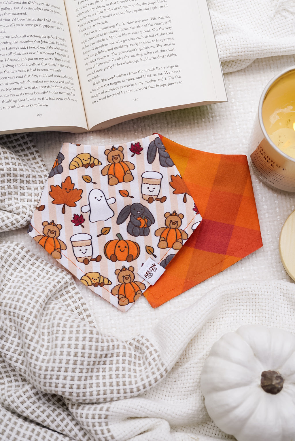 Fall Plushies Bandana | Reversible Cotton Fall Seasonal Pet Bandanas for Dogs & Cats