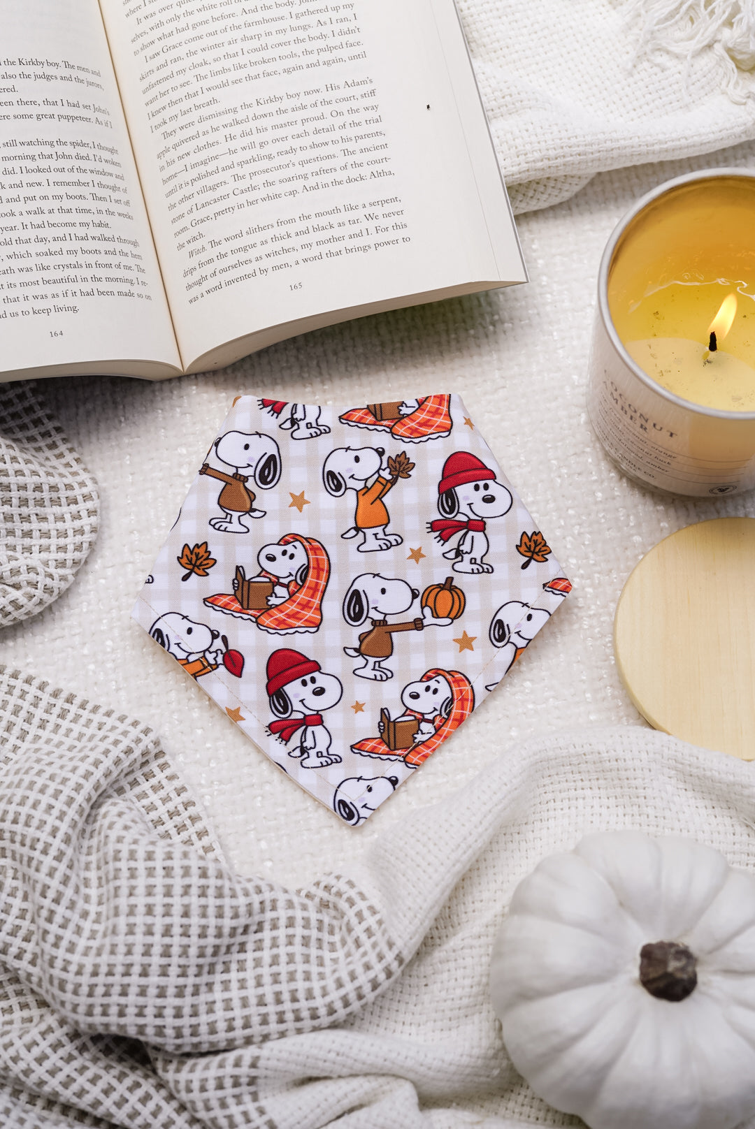 Autumn Beagle Bandana | Cotton Seasonal Fall Pet Bandanas for Dogs & Cat