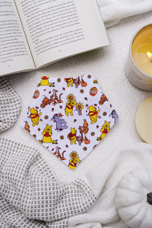 Autumn Honey Bear Bandana | Cotton Seasonal Fall Sunflower Pet Bandanas for Dogs & Cat