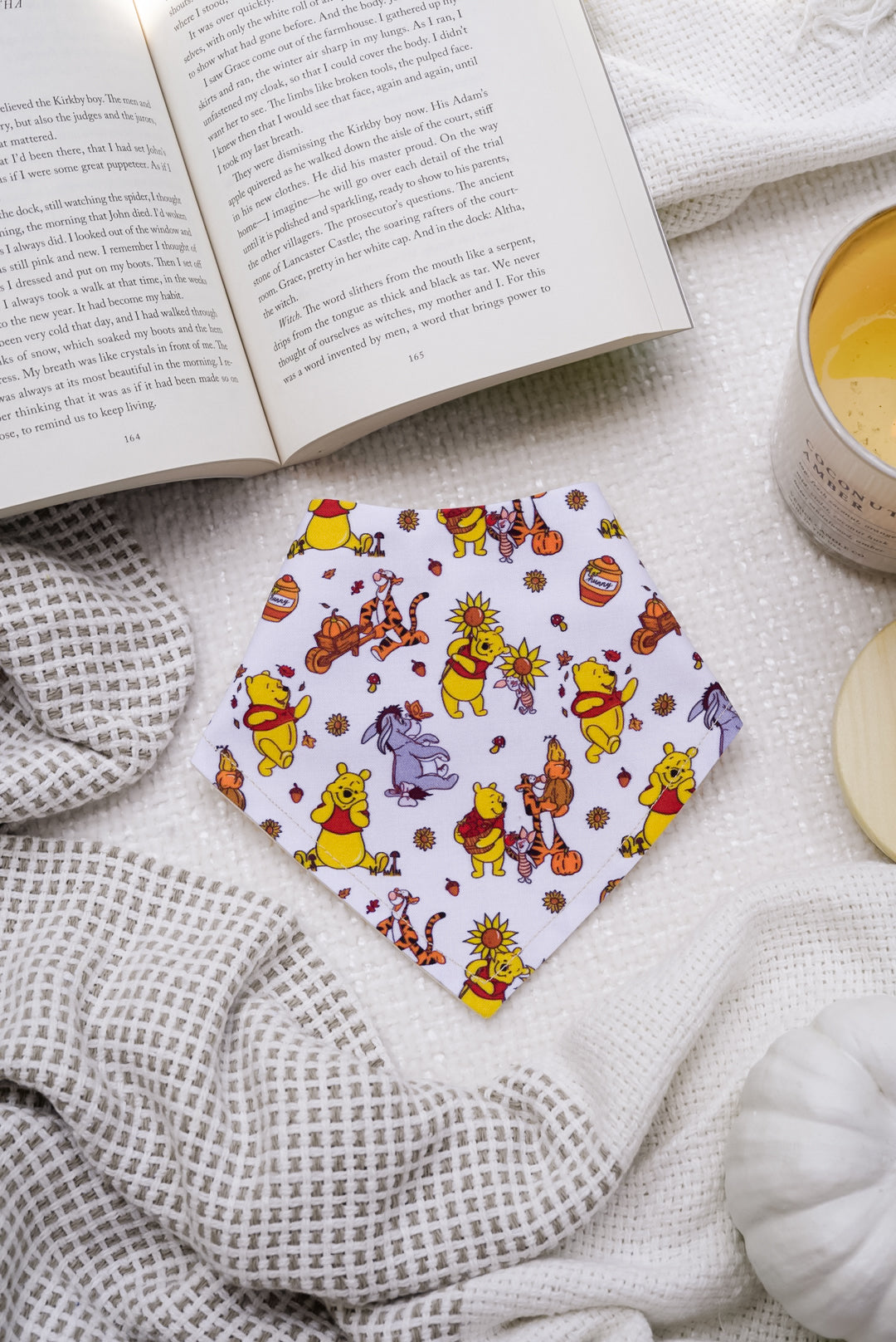 Autumn Honey Bear Bandana | Cotton Seasonal Fall Sunflower Pet Bandanas for Dogs & Cat