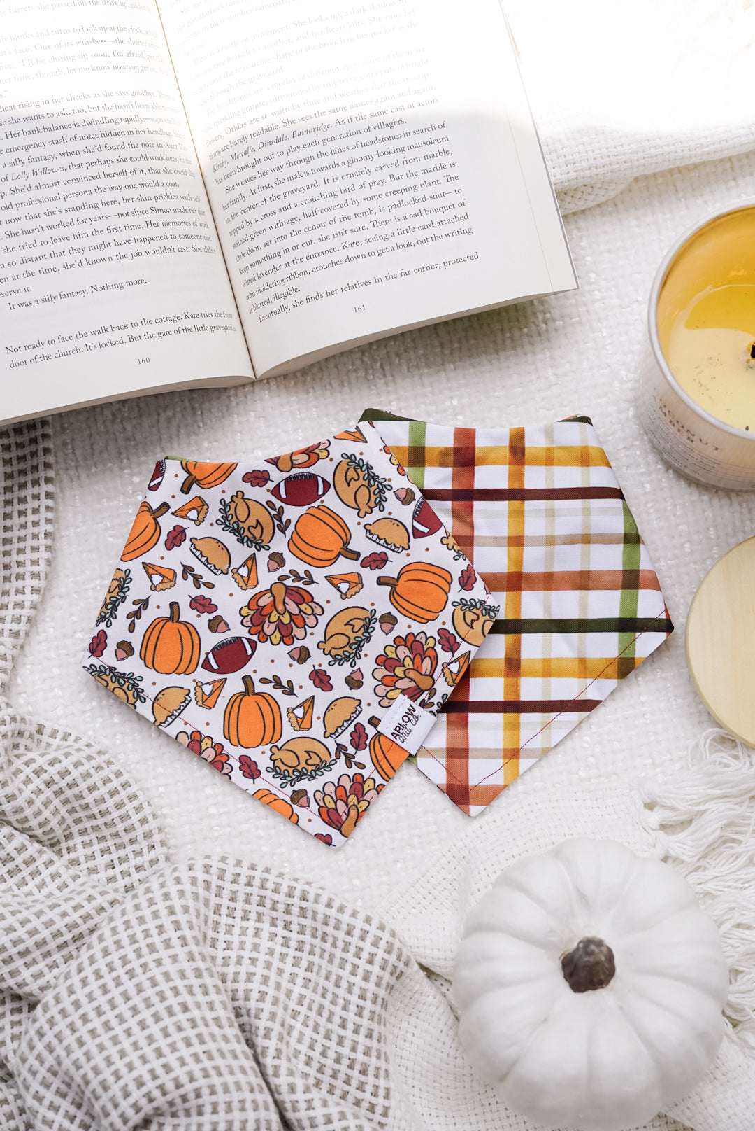 Turkey Day Bandana | Reversible Cotton Fall Seasonal Pet Bandanas for Dogs & Cats