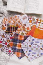 Reading Ghosties Bandana | Cotton Seasonal Fall Bookish Pet Bandanas for Dogs & Cat