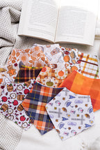 Reading Ghosties Bandana | Cotton Seasonal Fall Bookish Pet Bandanas for Dogs & Cat