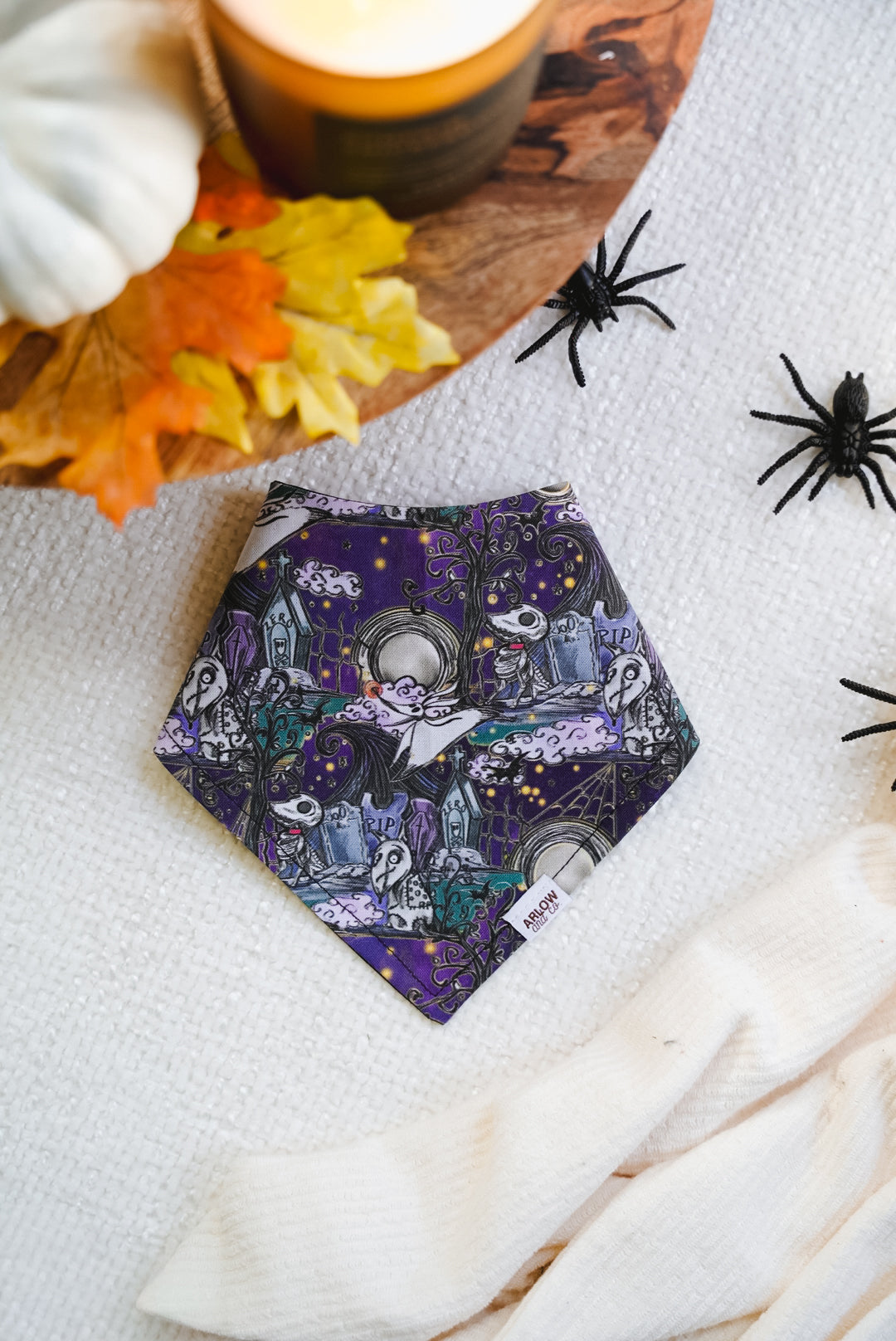 Burton Dogs Bandana | Cotton Seasonal Halloween Pet Bandanas for Dogs & Cat