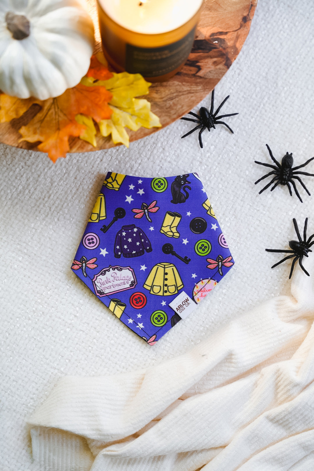 Twitchy Witchy Bandana | Cotton Seasonal Halloween Pet Bandanas for Dogs & Cat