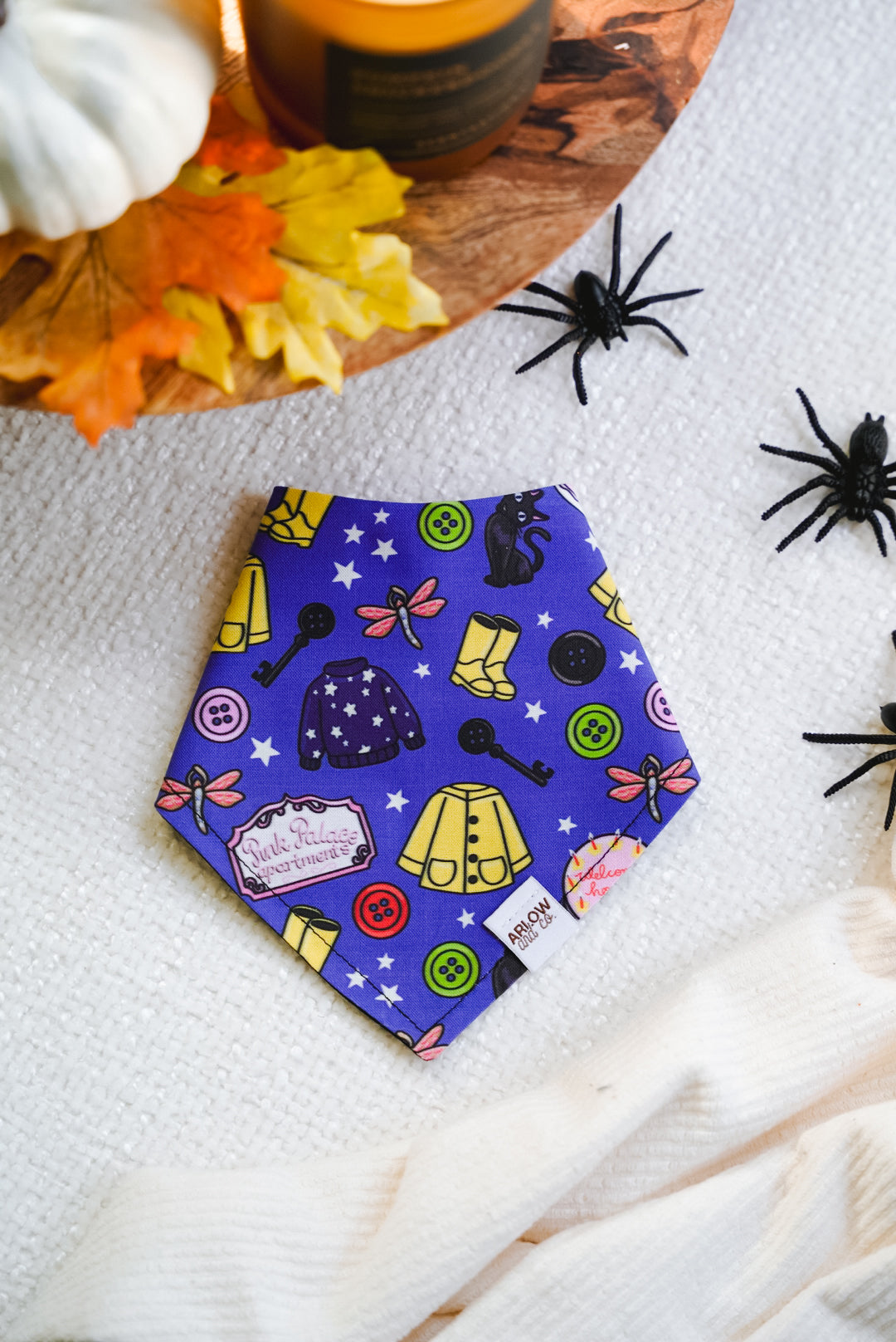 Twitchy Witchy Bandana | Cotton Seasonal Halloween Pet Bandanas for Dogs & Cat