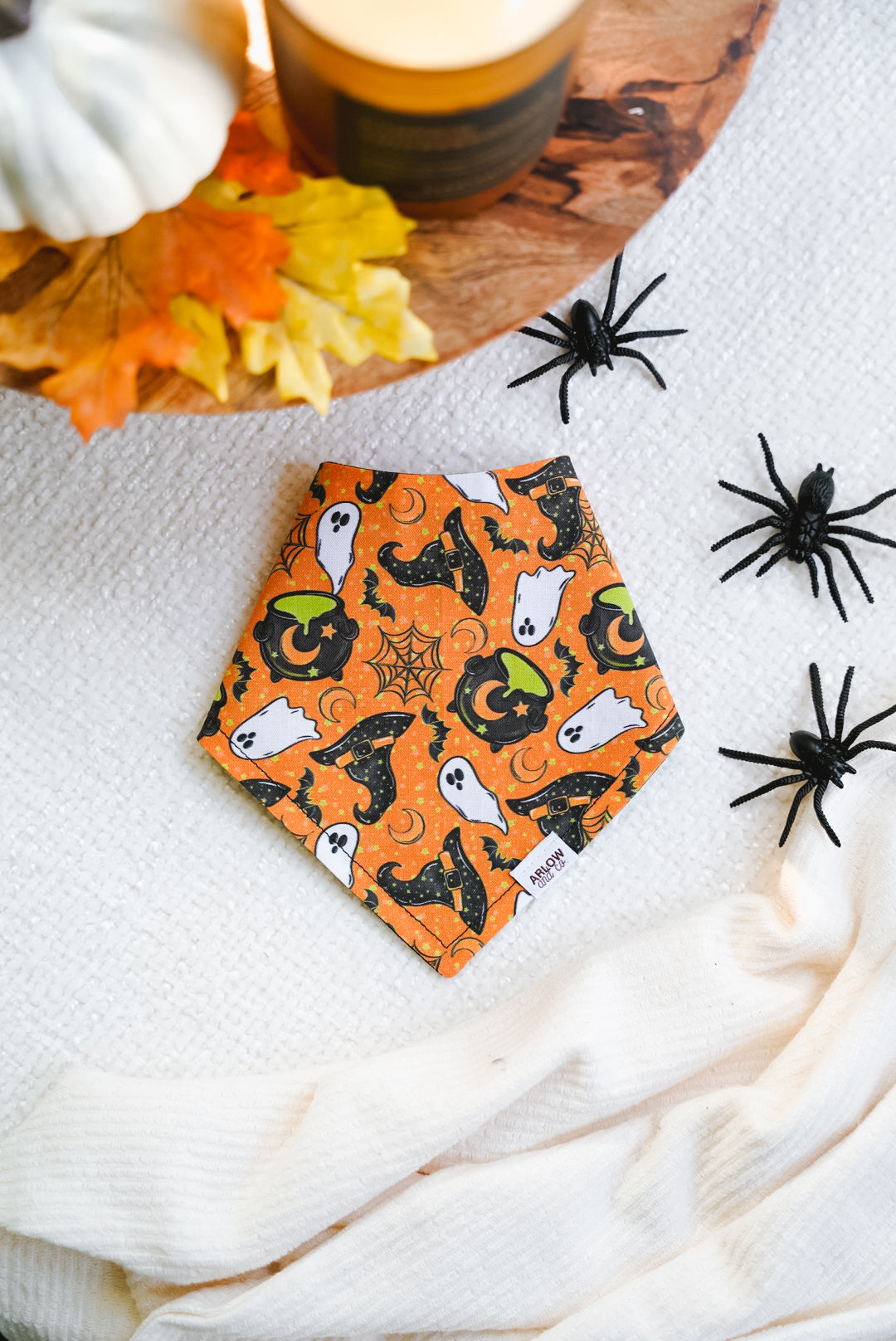 Witches Brew Bandana | Reversible Cotton Seasonal Halloween Pet Bandanas for Dogs & Cat