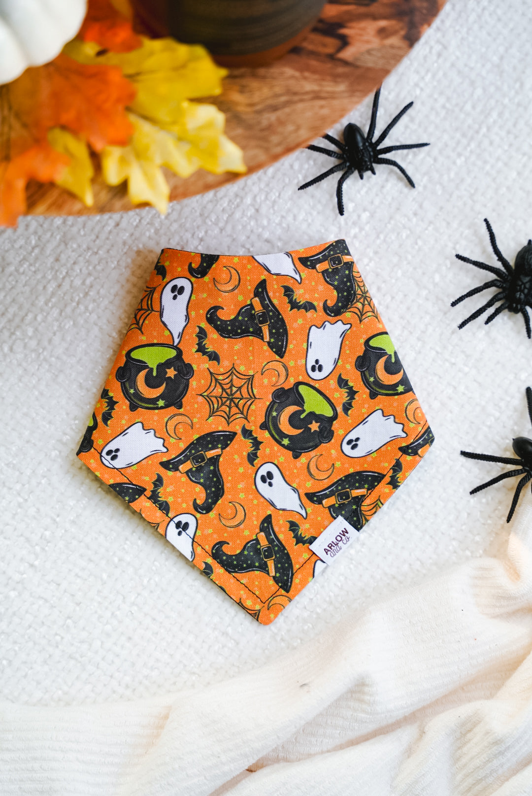 Witches Brew Bandana | Reversible Cotton Seasonal Halloween Pet Bandanas for Dogs & Cat