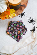 Poco Loco Sugar Skulls Bandana | Reversible Cotton Día de los Muertos Pet Bandanas for Dogs & Cat
