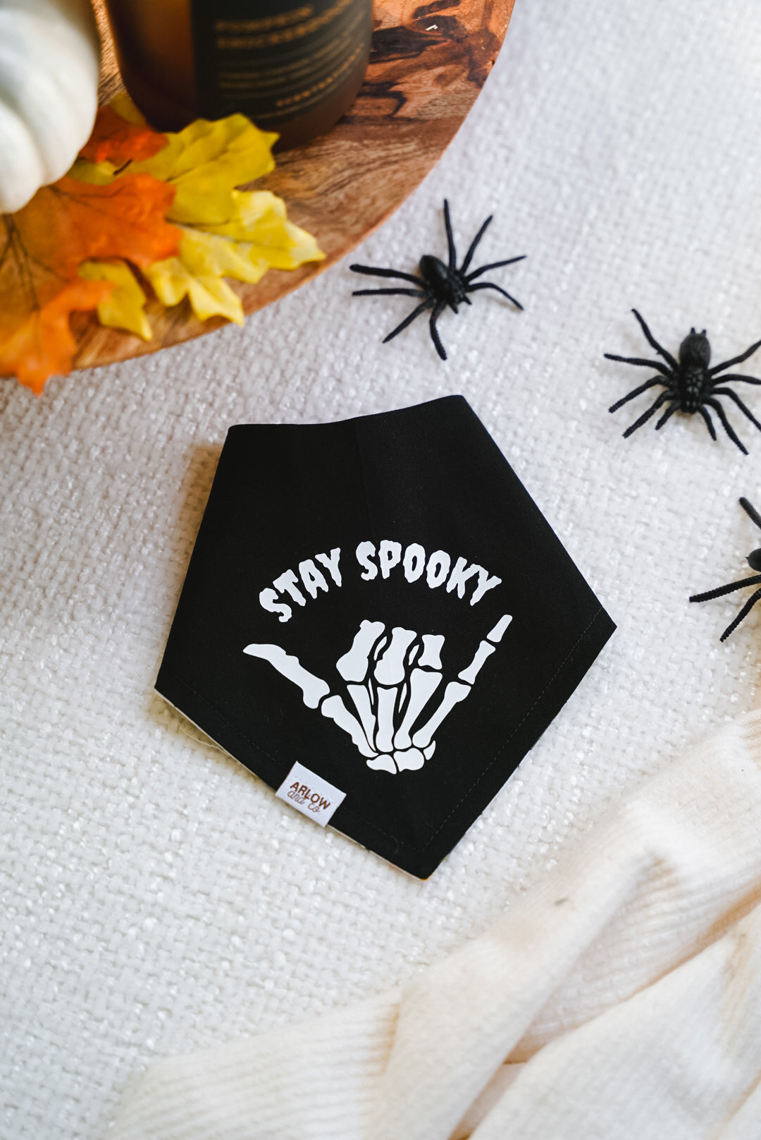 Stay Spooky Bandana | Reversible Cotton Seasonal Halloween Pet Bandanas for Dogs & Cat