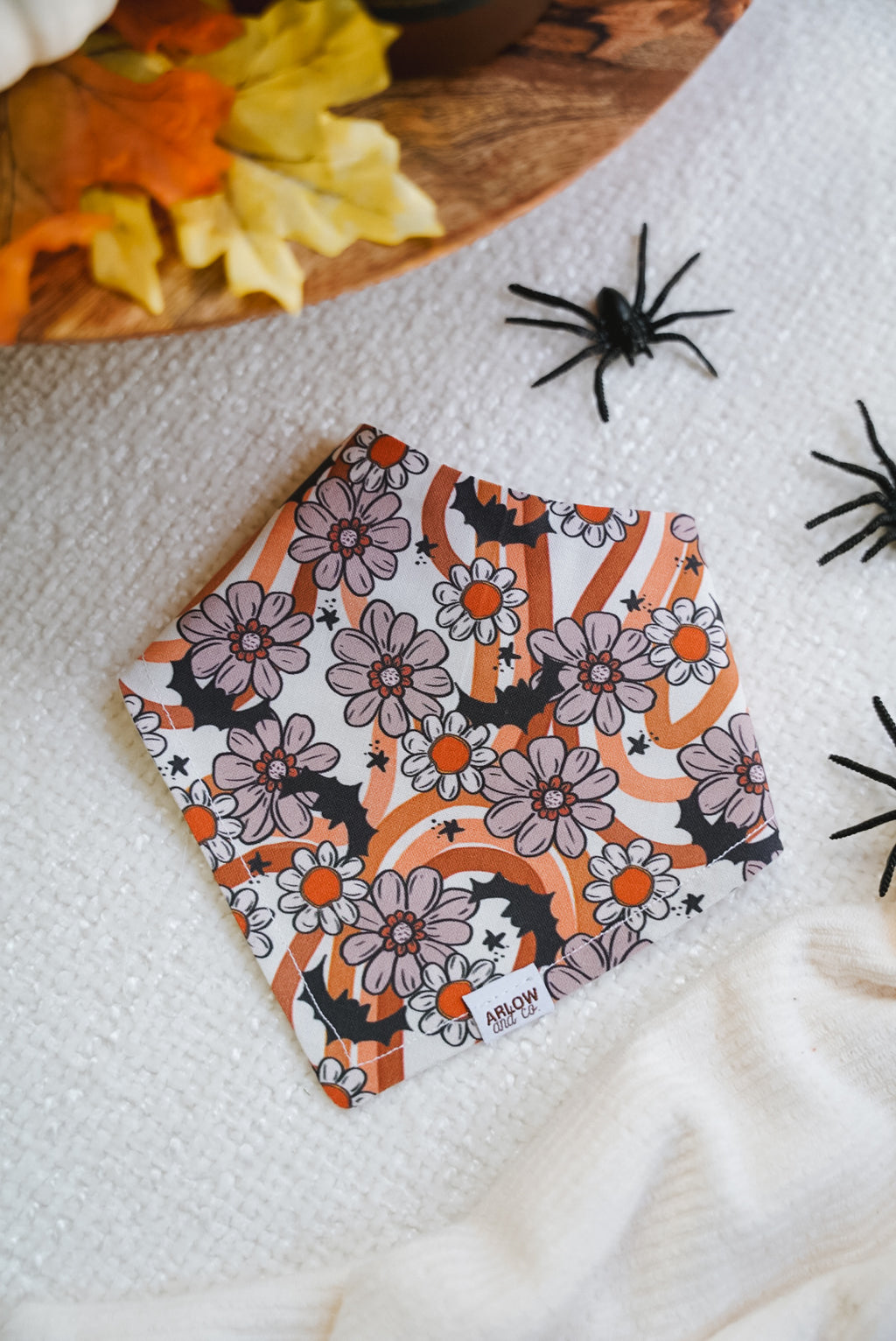 Batshit Crazy Bandana | Reversible Cotton Seasonal Halloween Pet Bandanas for Dogs & Cat
