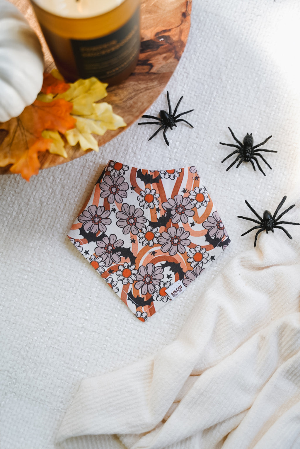 Batshit Crazy Bandana | Reversible Cotton Seasonal Halloween Pet Bandanas for Dogs & Cat