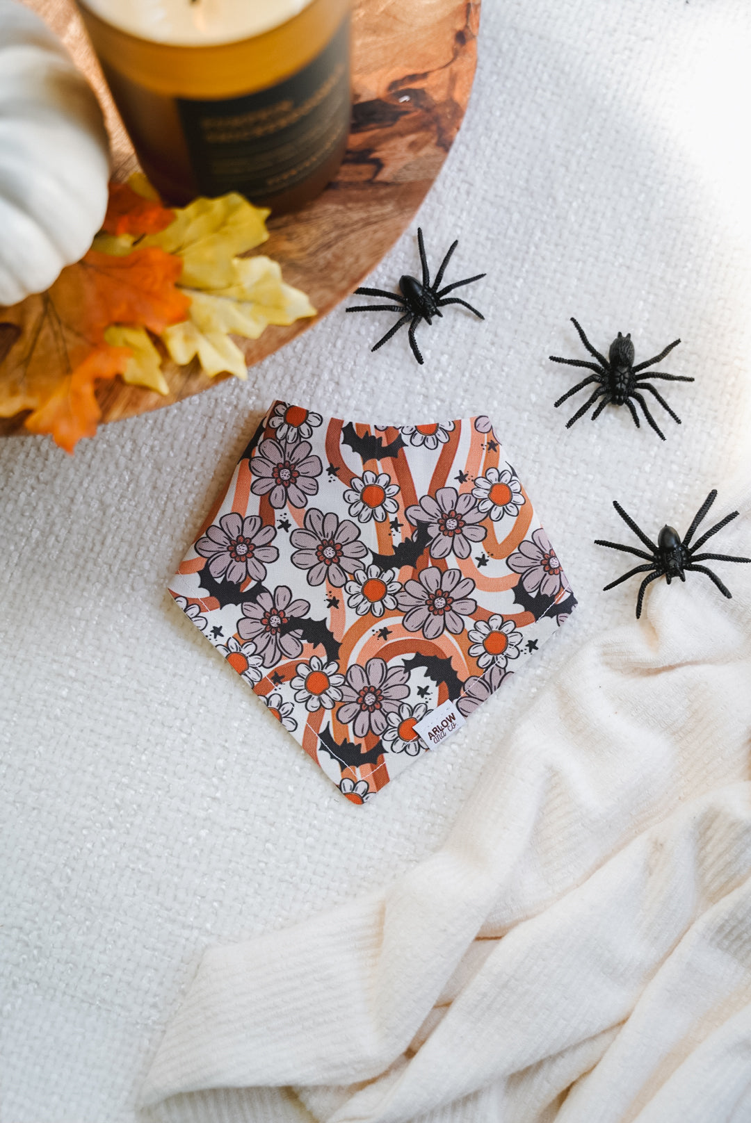 Batshit Crazy Bandana | Reversible Cotton Seasonal Halloween Pet Bandanas for Dogs & Cat