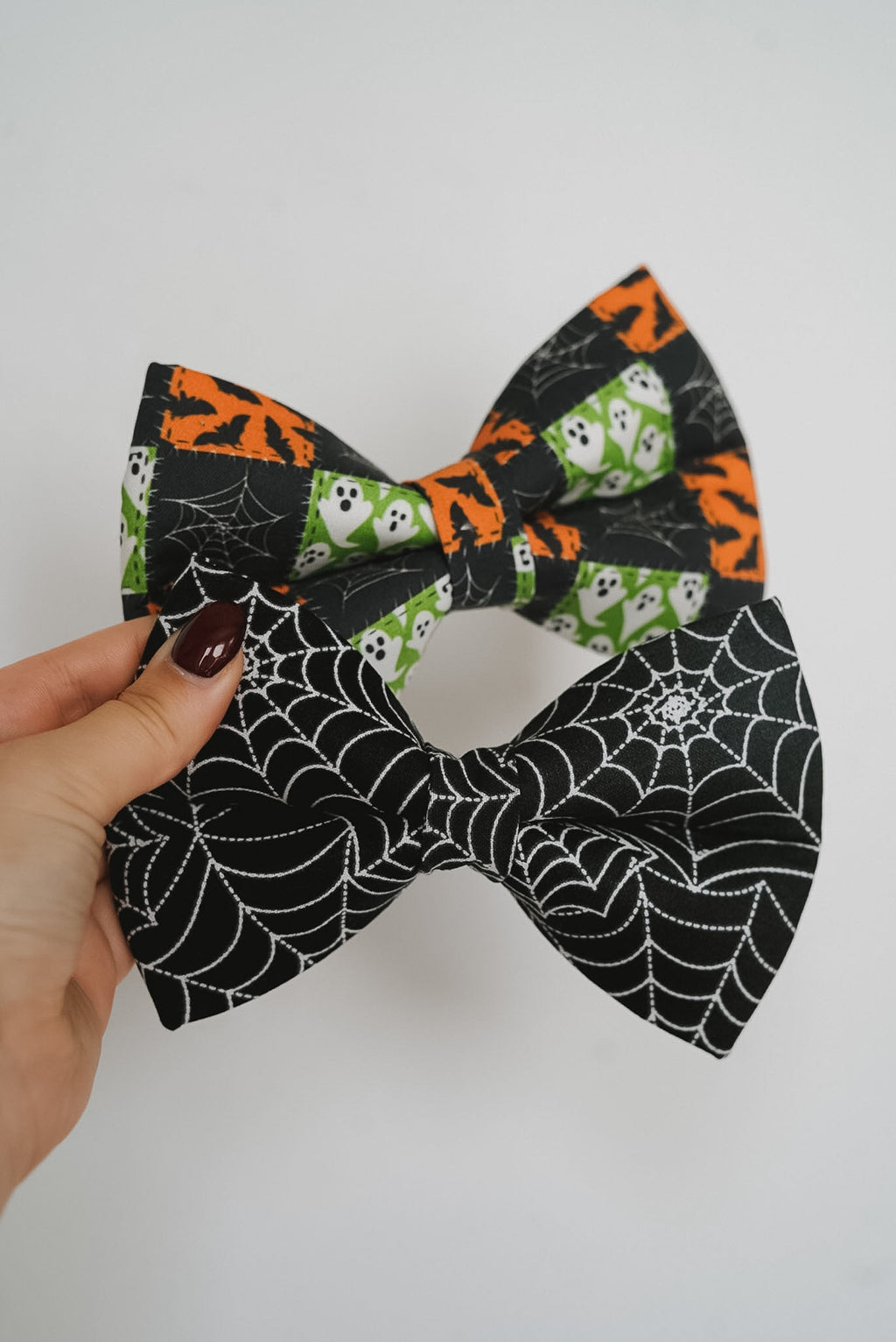 Spiderweb / Halloween Patchwork Bowtie | Halloween Collar Accessories for Pets