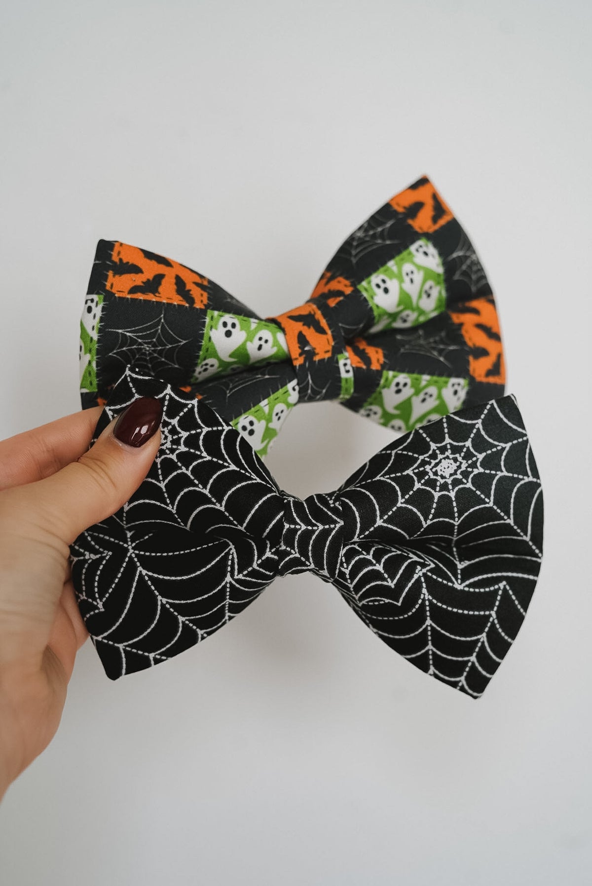 Spiderweb / Halloween Patchwork Bowtie | Halloween Collar Accessories for Pets
