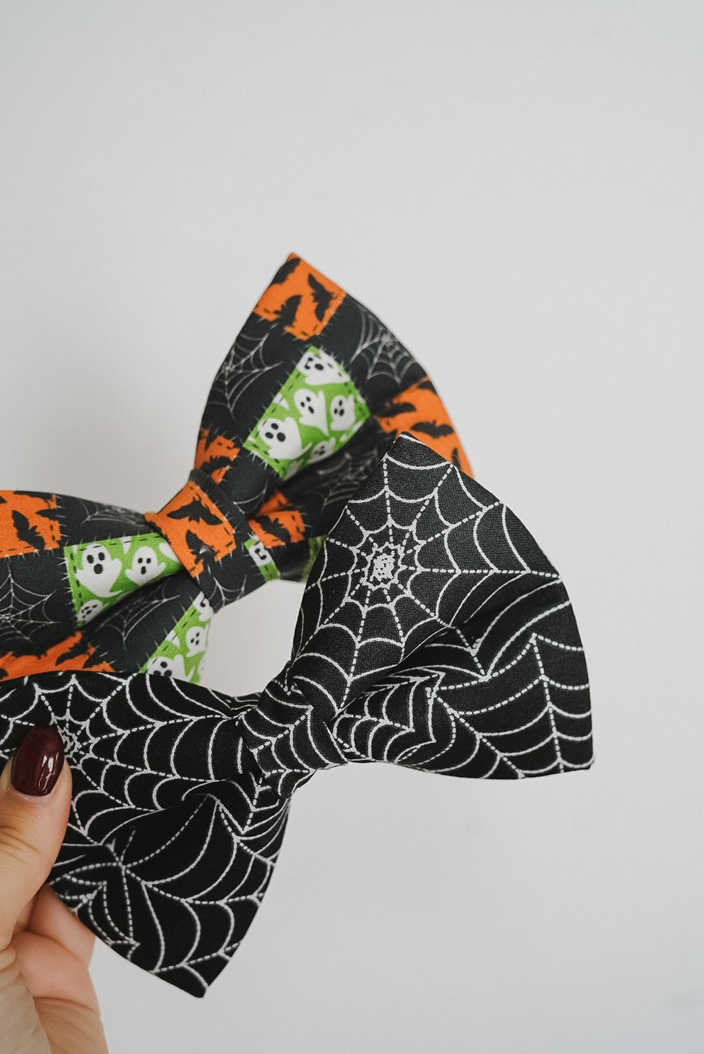 Spiderweb / Halloween Patchwork Bowtie | Halloween Collar Accessories for Pets