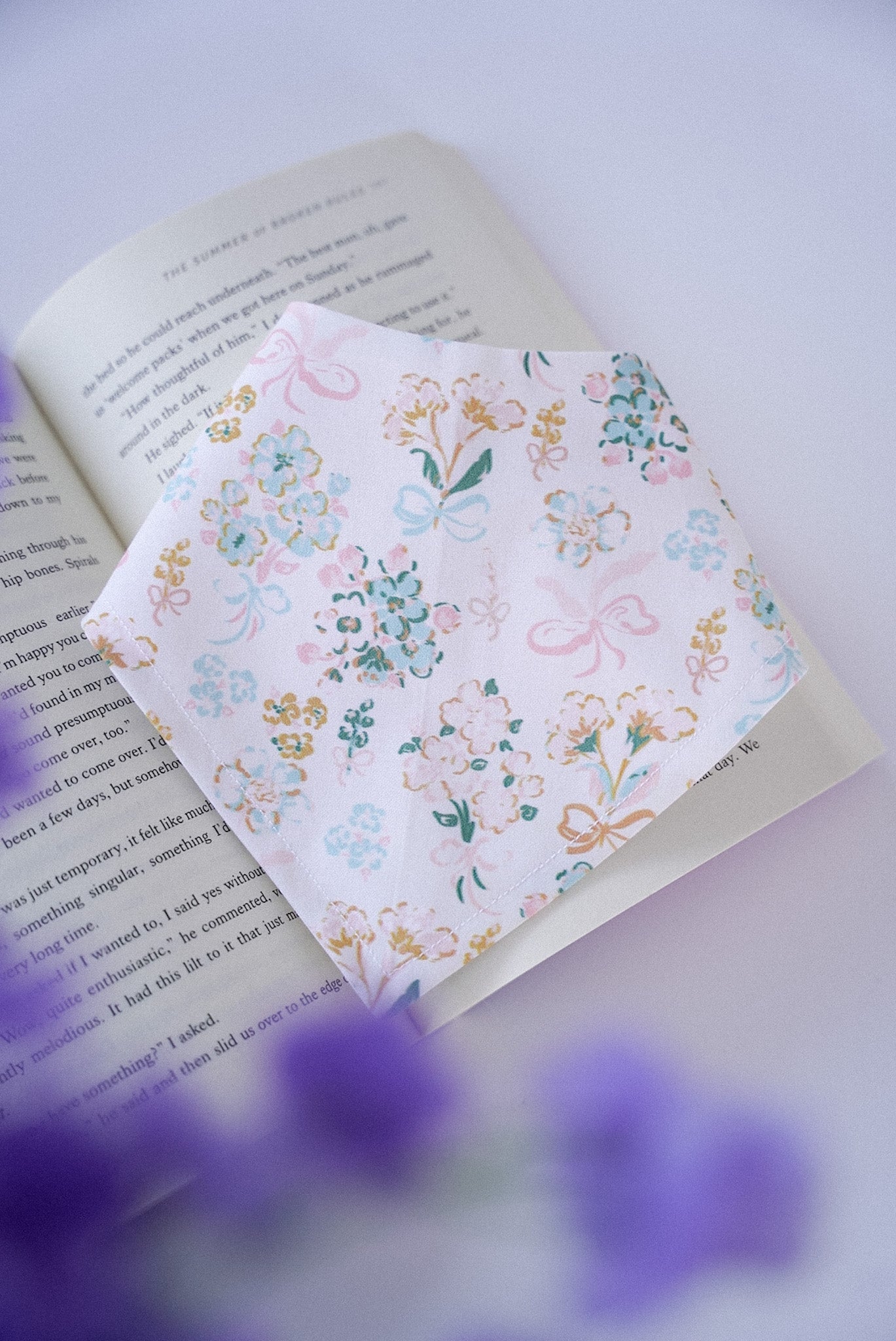 Regency Social Club Florals Bandana | Cotton Bookish Pet Bandanas for Dogs & Cats