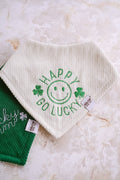 Happy Go Lucky Corduroy Bandana | St Patrick's Day Pet Bandanas for Dogs & Cats