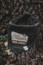 Bark Ranger Embroidered Corduroy Bandana | National Park Embroidered Pet Bandanas for Dogs & Cats