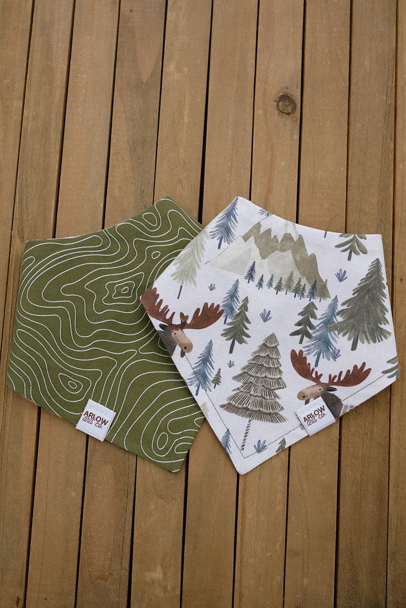 Topographic Map Bandana | Topography Reversible Pet Bandanas for Dogs & Cats