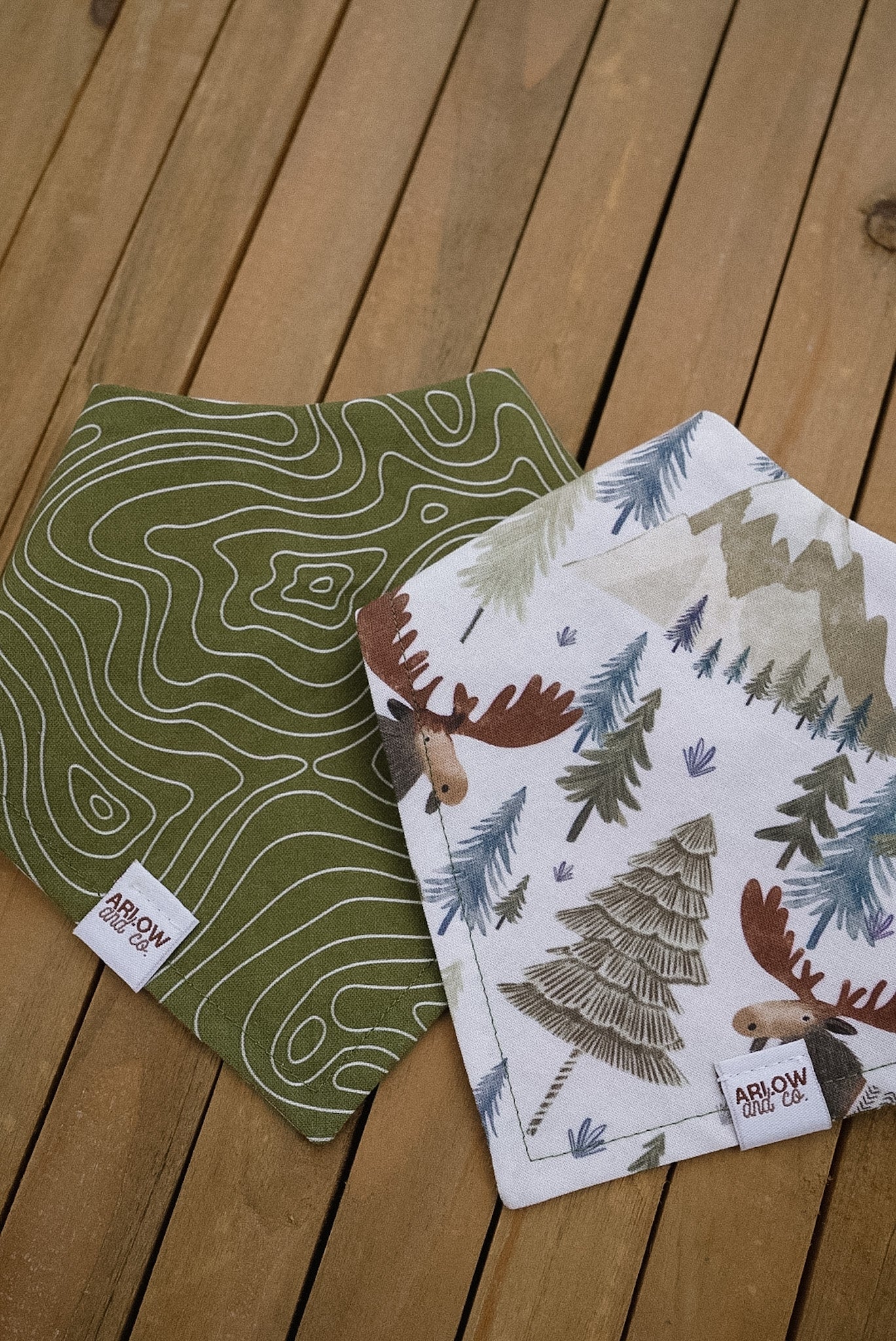 Topographic Map Bandana | Topography Reversible Pet Bandanas for Dogs & Cats
